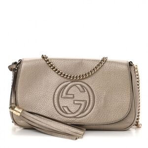 100% Authentic GUCCI Soho Leather Shoulder Bag 468-062324